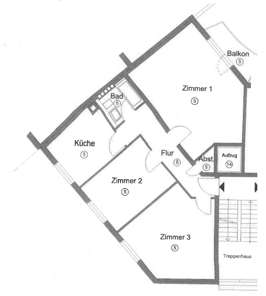 3 Zimmer Wohnung mit 93 m² in Mannheim – Bild 2