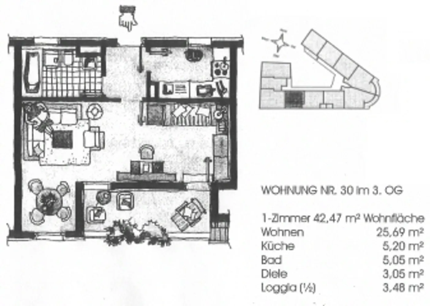 1 room apartment with 42 m² in Gotha – Photo 5