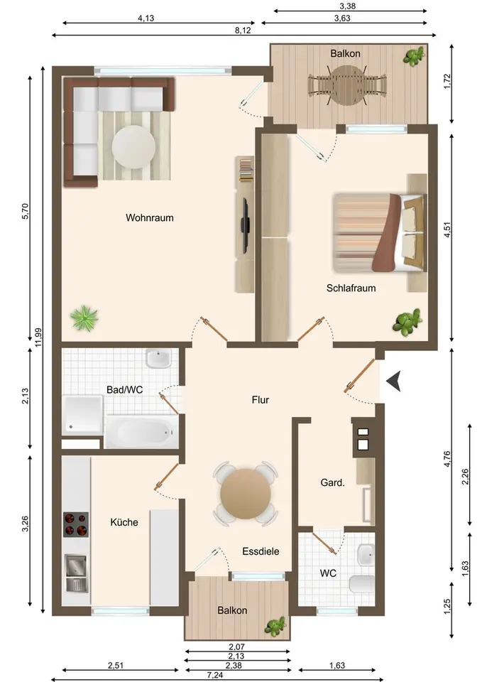 3 Zimmer Wohnung mit 85 m² in Kornwestheim – Bild 7