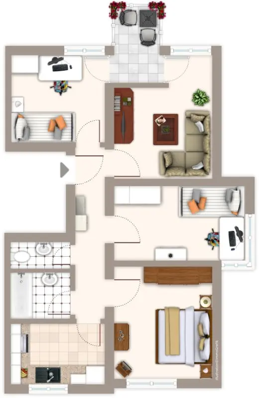 4 Zimmer Wohnung mit 77 m² in Mönchengladbach – Bild 2