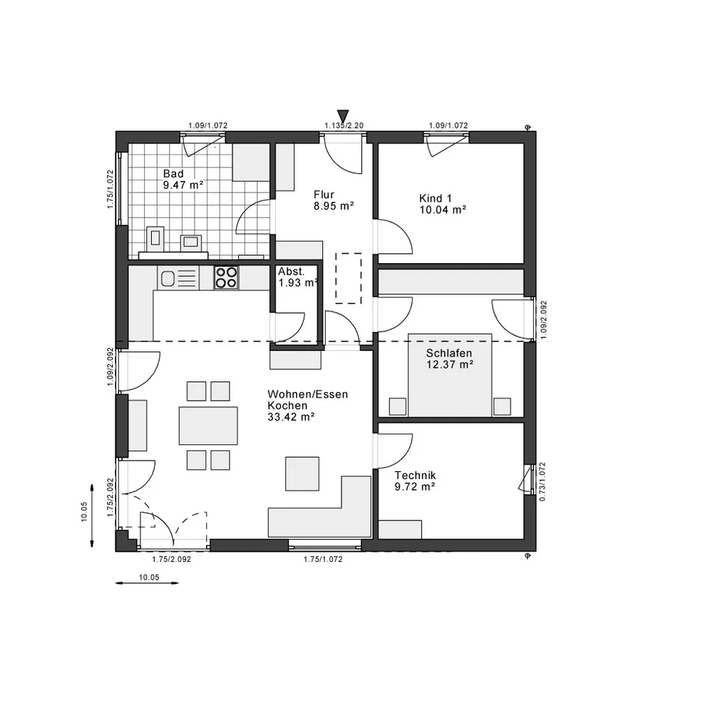 3 Zimmer Haus mit 86 m² in Düsseldorf – Bild 2