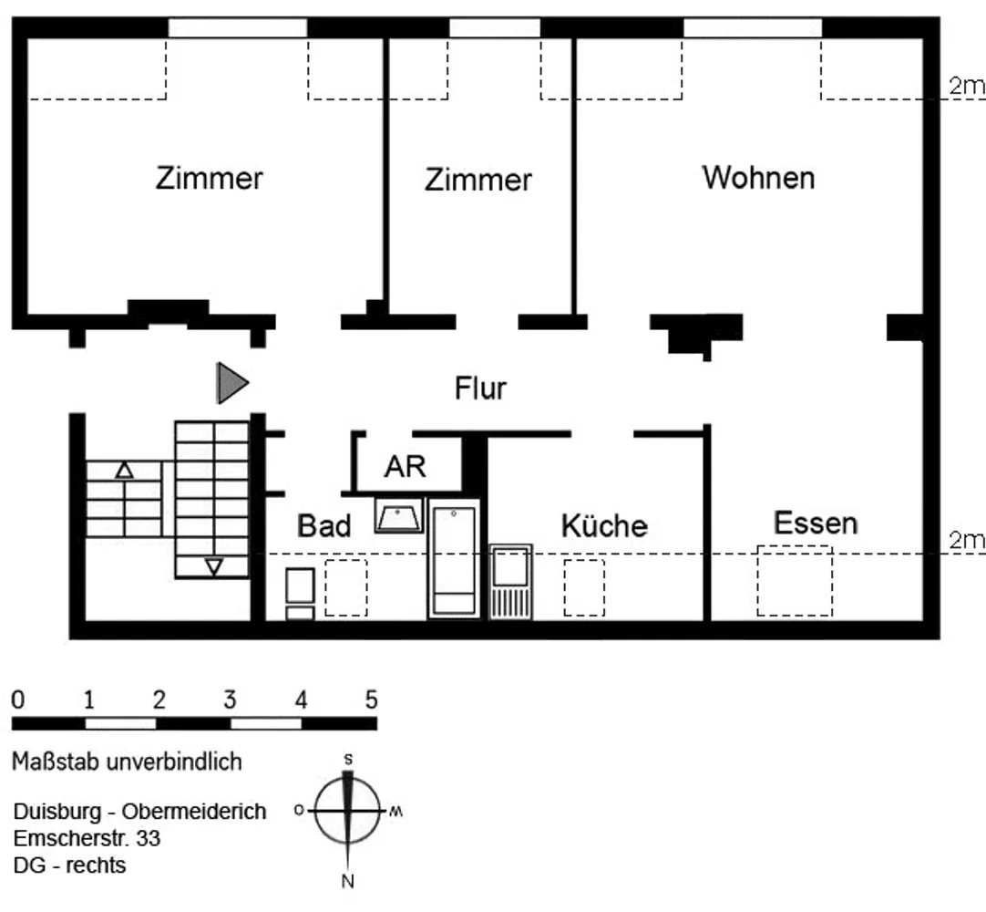 3 Zimmer Wohnung mit 73 m² in Duisburg – Bild 2