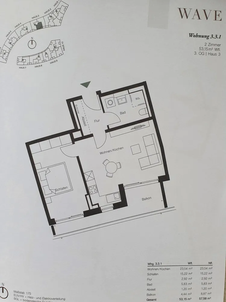 2 room apartment with 53 m² in Munich – Photo 2