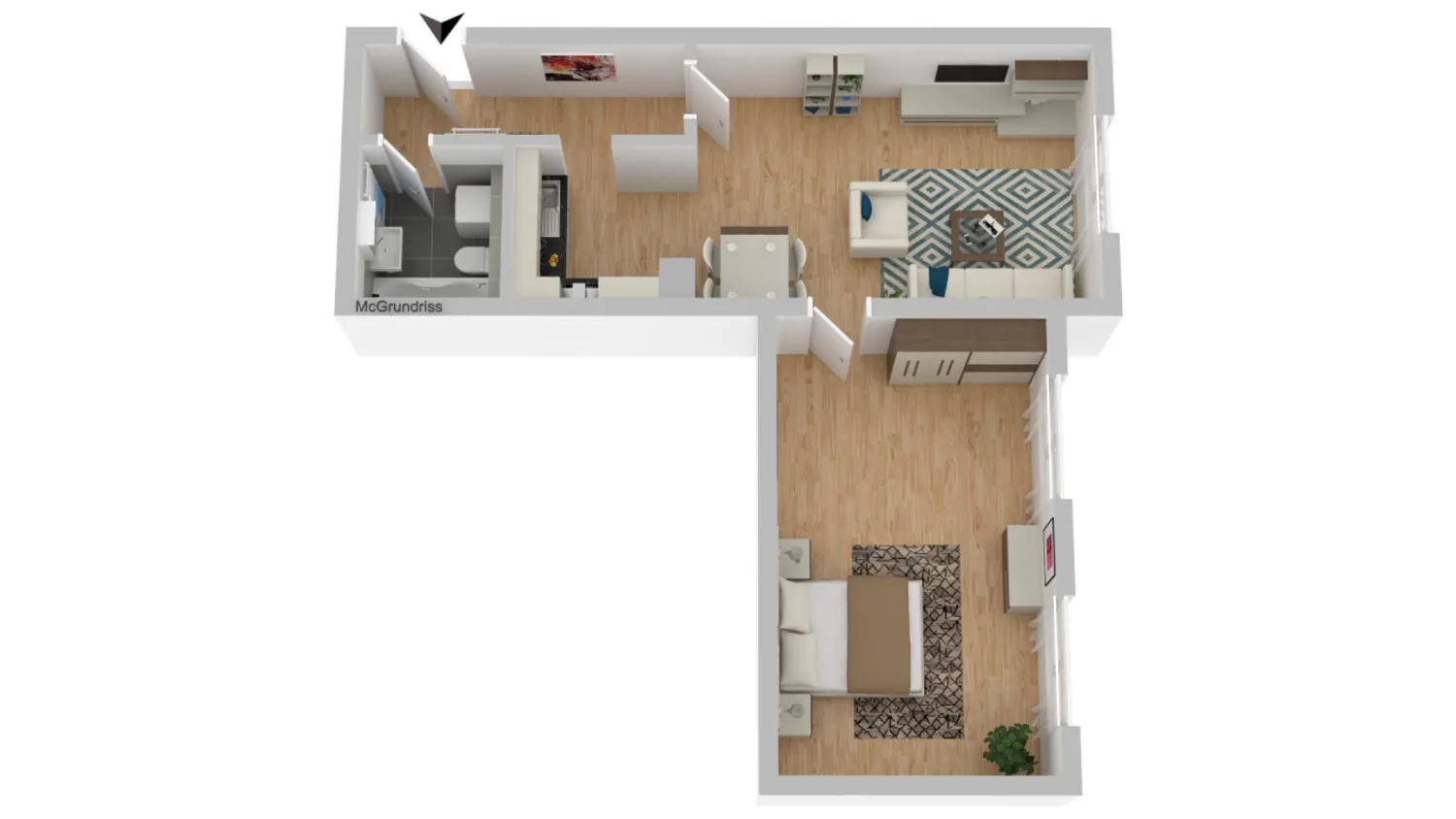 2 Zimmer Wohnung mit 55 m² in Suhl – Bild 1