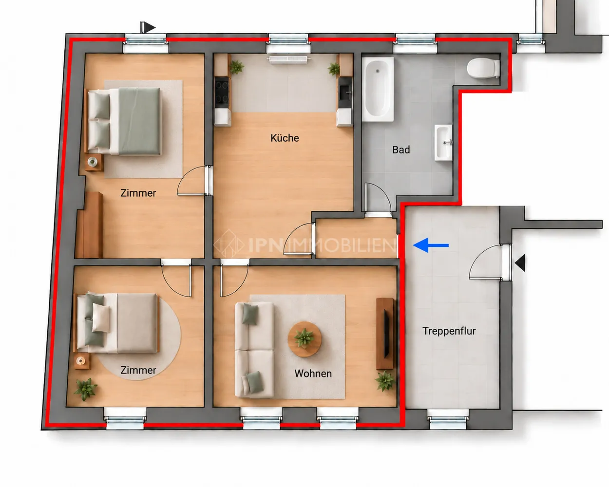 3 room apartment with 67 m² in Güstrow – Photo 7