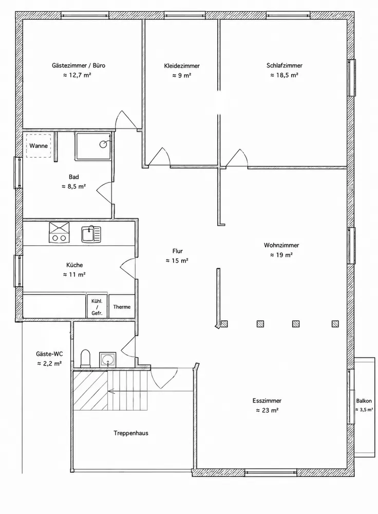 4 Zimmer Wohnung mit 120 m² in Baden-Baden – Bild 3