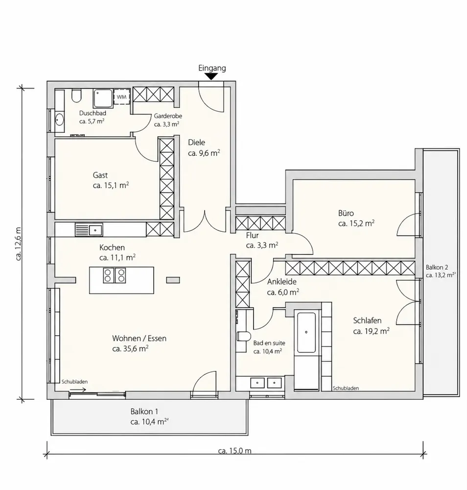 4 room apartment with 140 m² in Munich – Photo 5