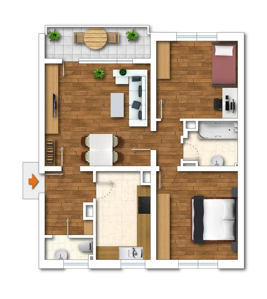 3 Zimmer Wohnung mit 75 m² in Moers – Bild 12