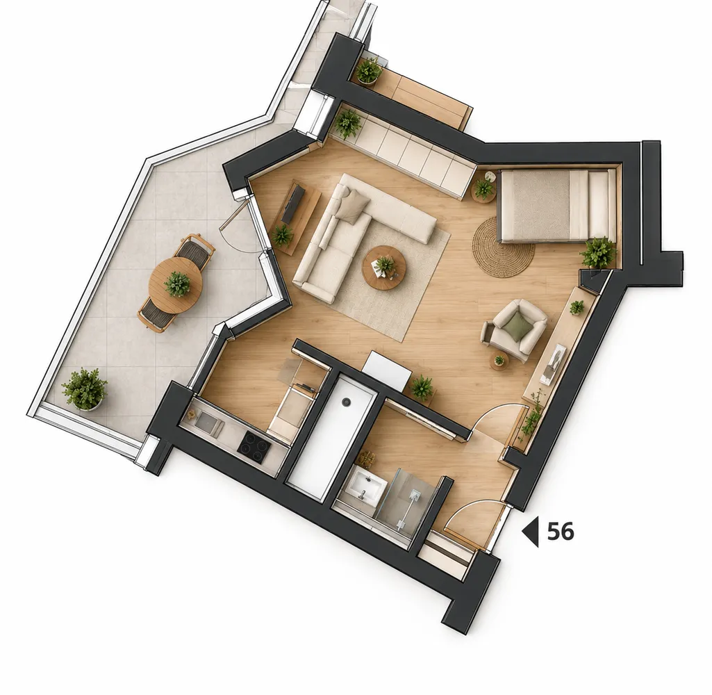 1 Zimmer Wohnung mit 39 m² in Dresden – Bild 4