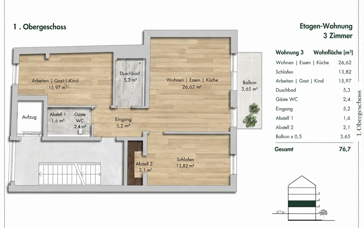 3 Zimmer Wohnung mit 77 m² in Köln – Bild 11