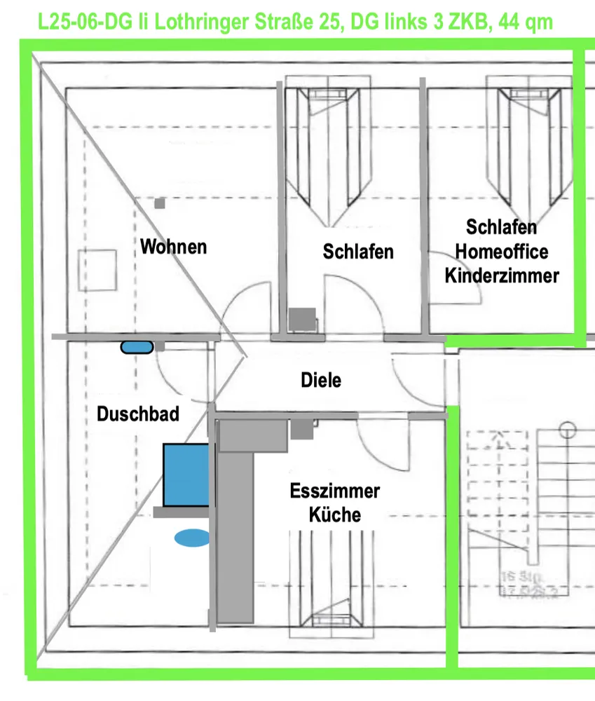 3 Zimmer Wohnung mit 45 m² in Wuppertal – Bild 7