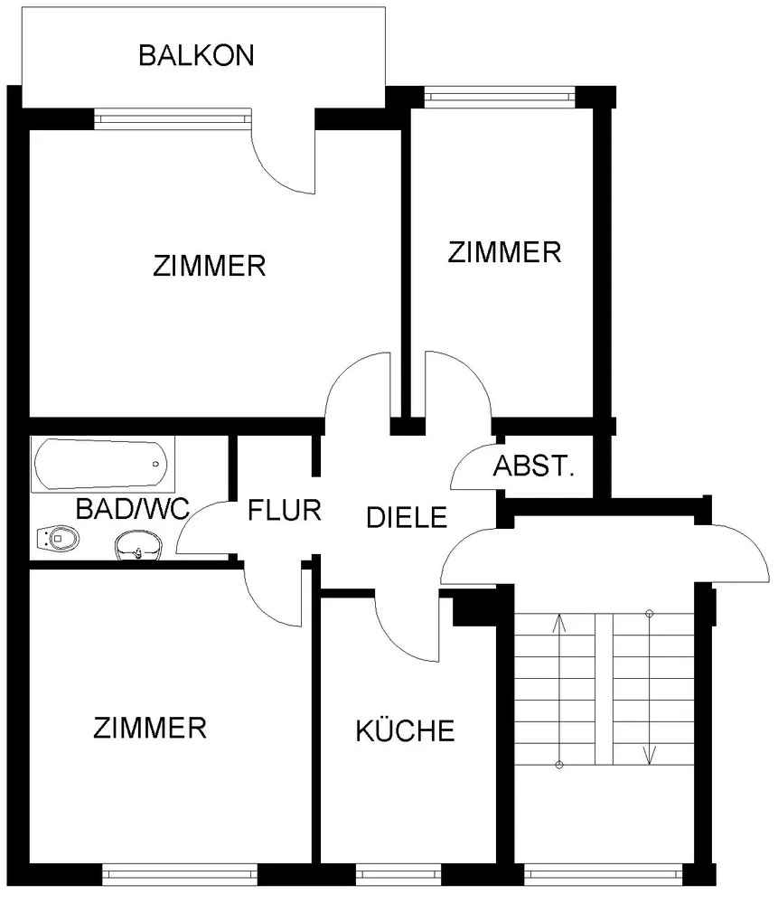 3 Zimmer Wohnung mit 71 m² in Hagen – Bild 2