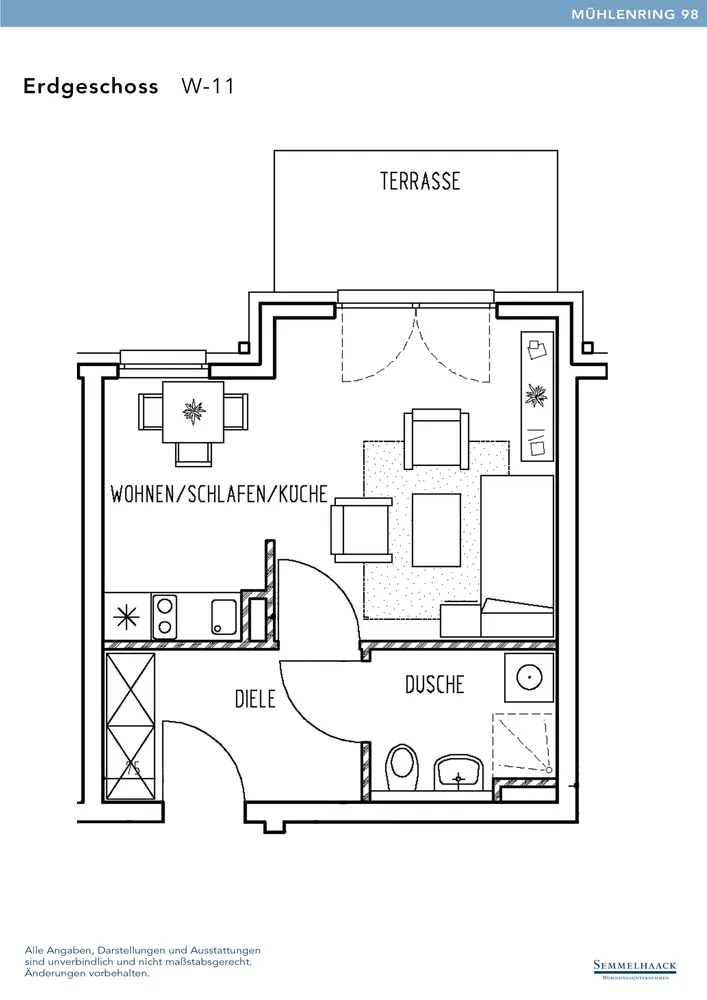 1 Zimmer Wohnung mit 33 m² in Potsdam – Bild 2