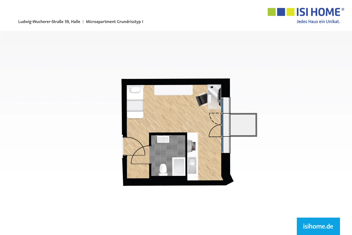 1 Zimmer Wohnung mit 26 m² in Halle (Saale) – Bild 6