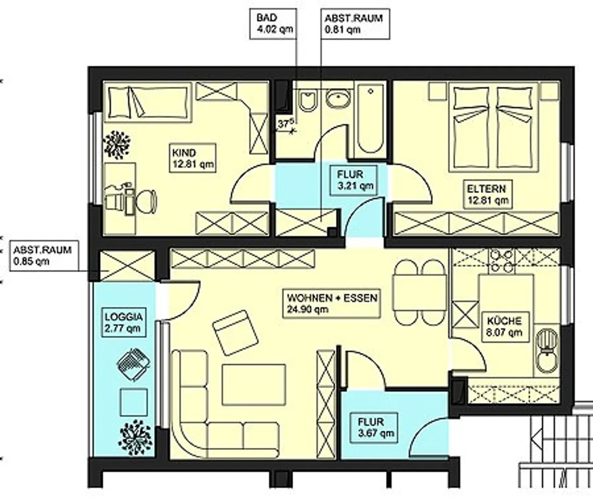 3 Zimmer Wohnung mit 73 m² in Braunschweig – Bild 3