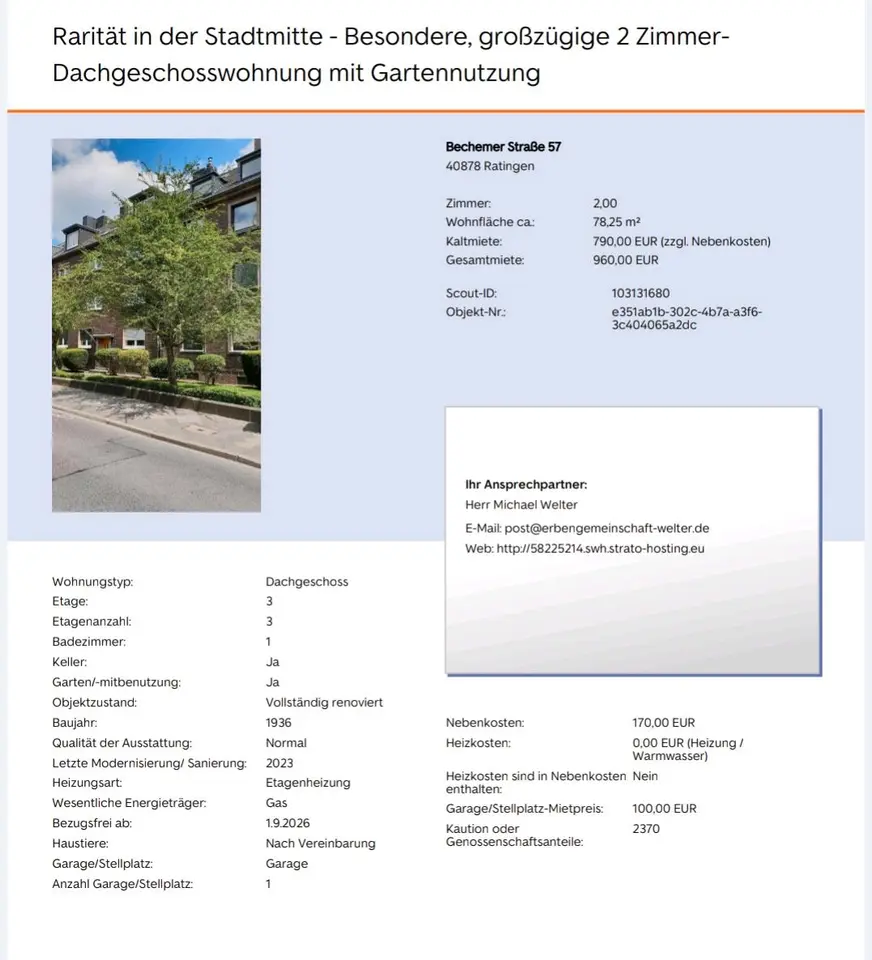 2 Zimmer Wohnung mit 78 m² in Ratingen – Bild 2