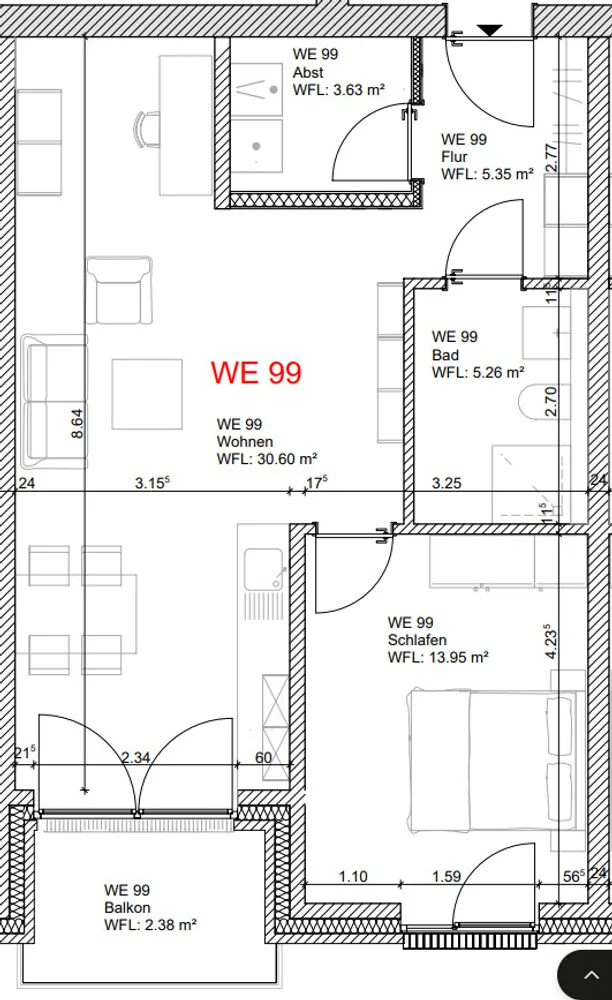 2 Zimmer Wohnung mit 61 m² in Osnabrück – Bild 8