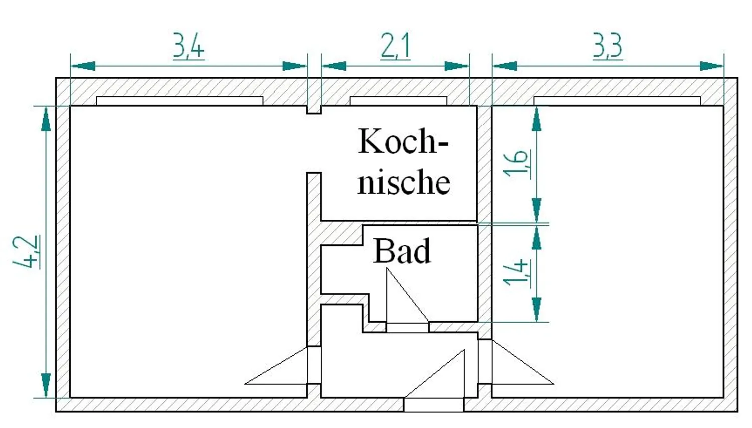 2 room apartment with 40 m² in Kamenz – Photo 5