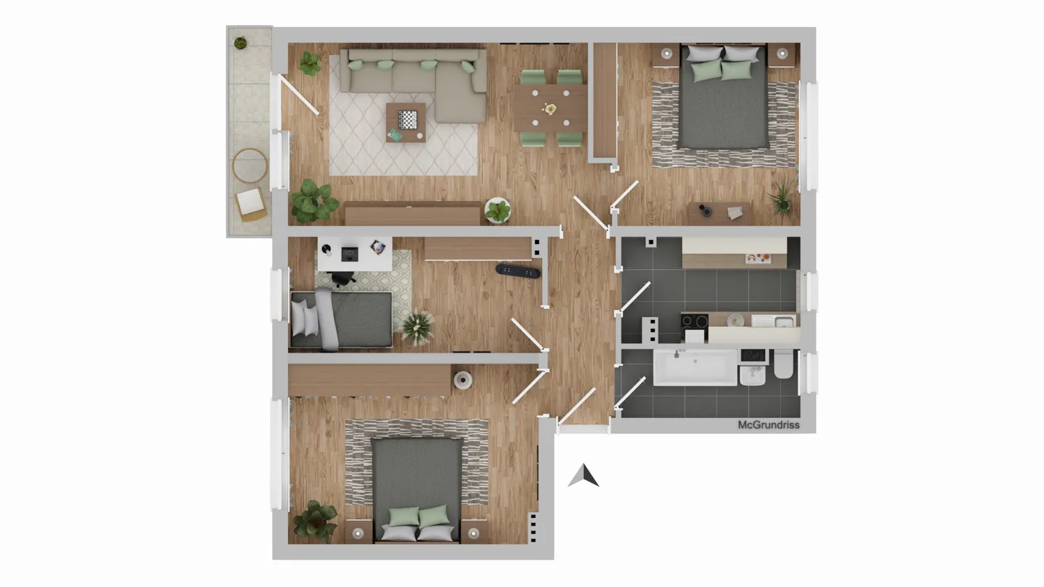 4 Zimmer Wohnung mit 80 m² in Zwickau – Bild 3