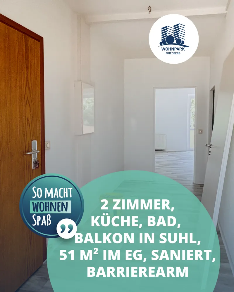 2 Zimmer Wohnung mit 50 m² in Suhl – Bild 2