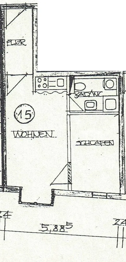 2 Zimmer Wohnung mit 39 m² in Nürnberg – Bild 1