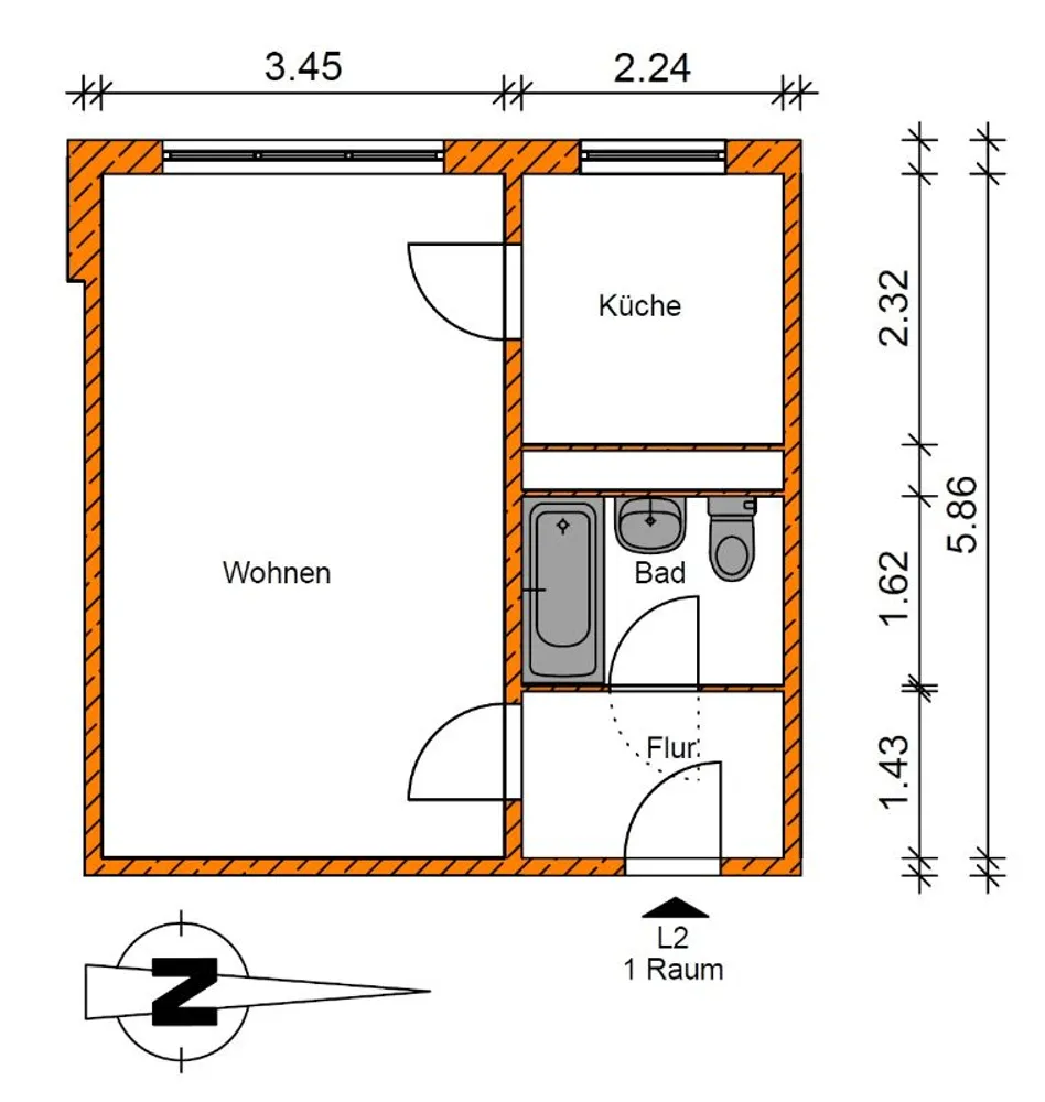 1 Zimmer Wohnung mit 32 m² in Magdeburg – Bild 10