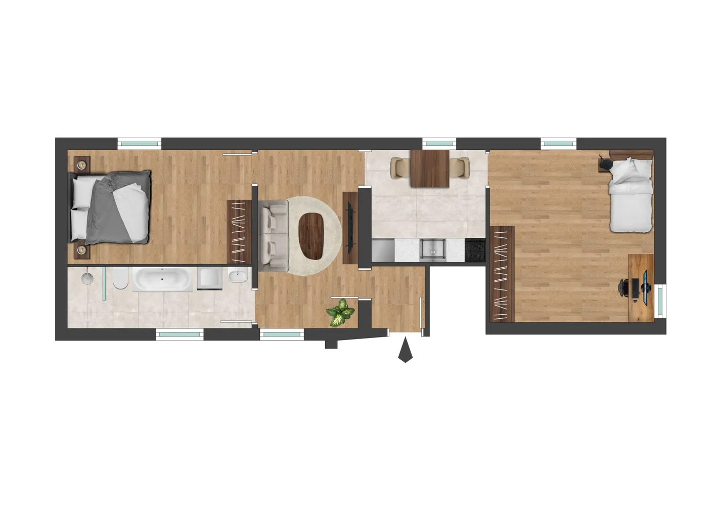 3 Zimmer Wohnung mit 59 m² in Nürnberg – Bild 3