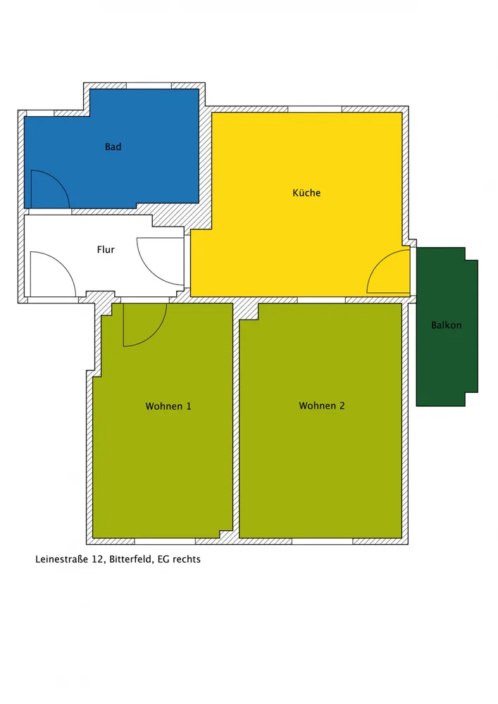 2 Zimmer Wohnung mit 46 m² in Bitterfeld-Wolfen – Bild 2