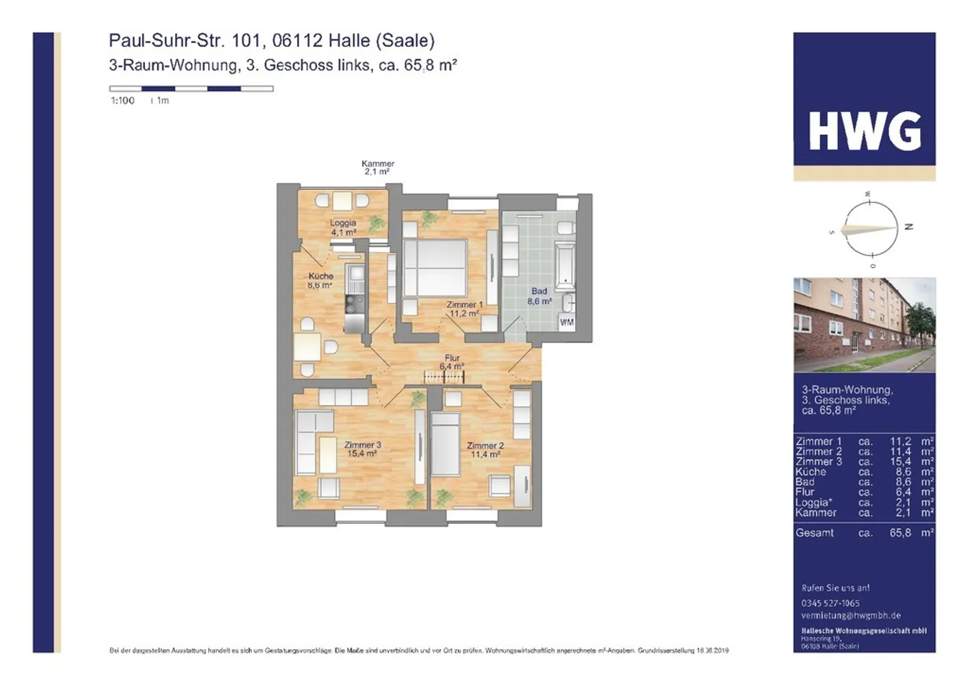 3 Zimmer Wohnung mit 69 m² in Halle (Saale) – Bild 4