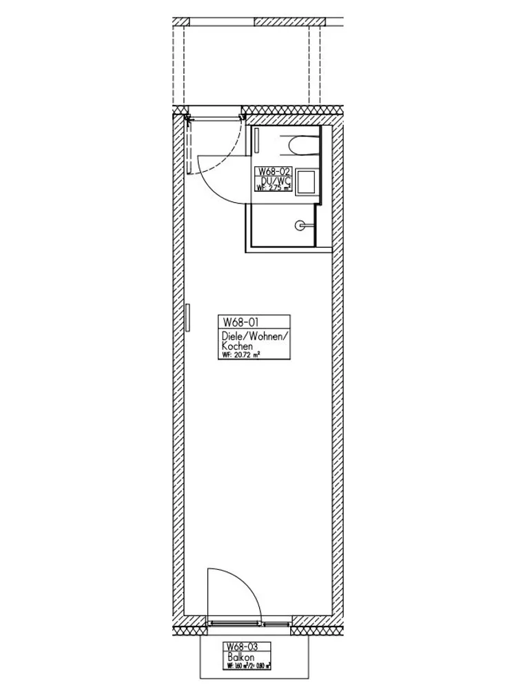 1 room apartment with 24 m² in Augsburg – Photo 5