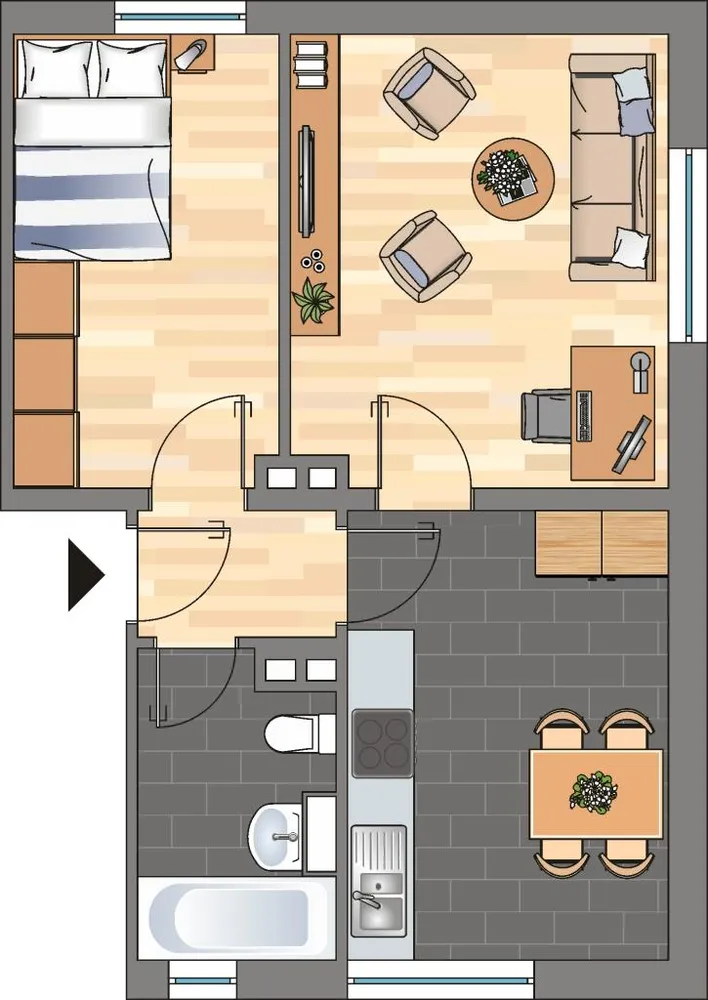 2 Zimmer Wohnung mit 42 m² in Kiel – Bild 3