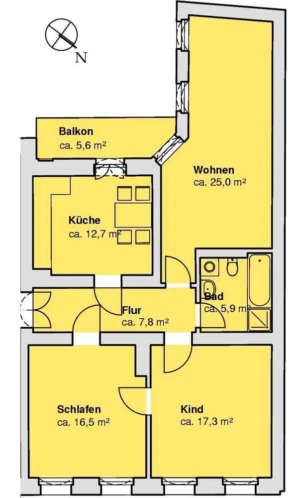3 Zimmer Wohnung mit 88 m² in Halle (Saale) – Bild 4