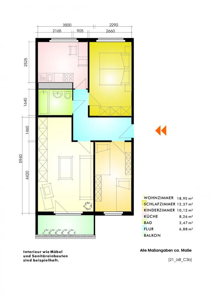 3 Zimmer Wohnung mit 61 m² in Leipzig – Bild 2