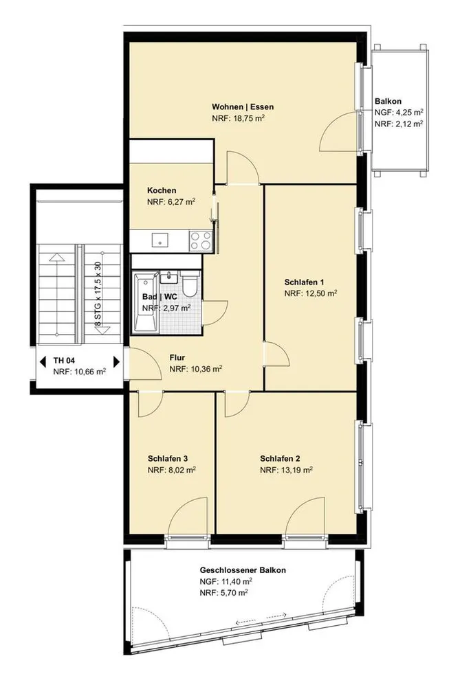 4 Zimmer Wohnung mit 80 m² in Nordhausen – Bild 1