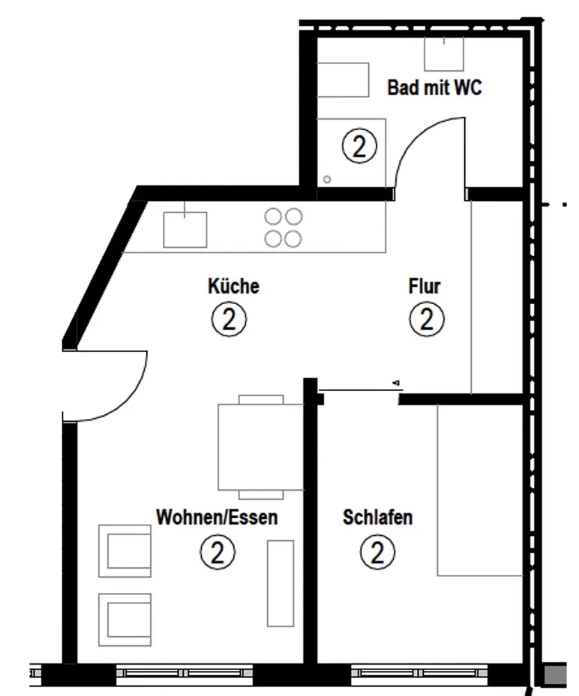 2 Zimmer Wohnung mit 31 m² in Stuttgart – Bild 7