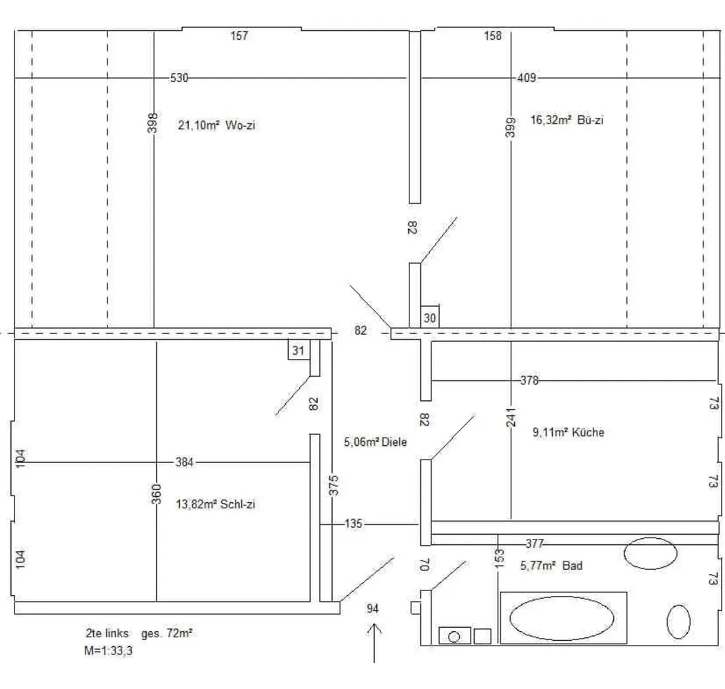 3 Zimmer Wohnung mit 72 m² in Paderborn – Bild 1