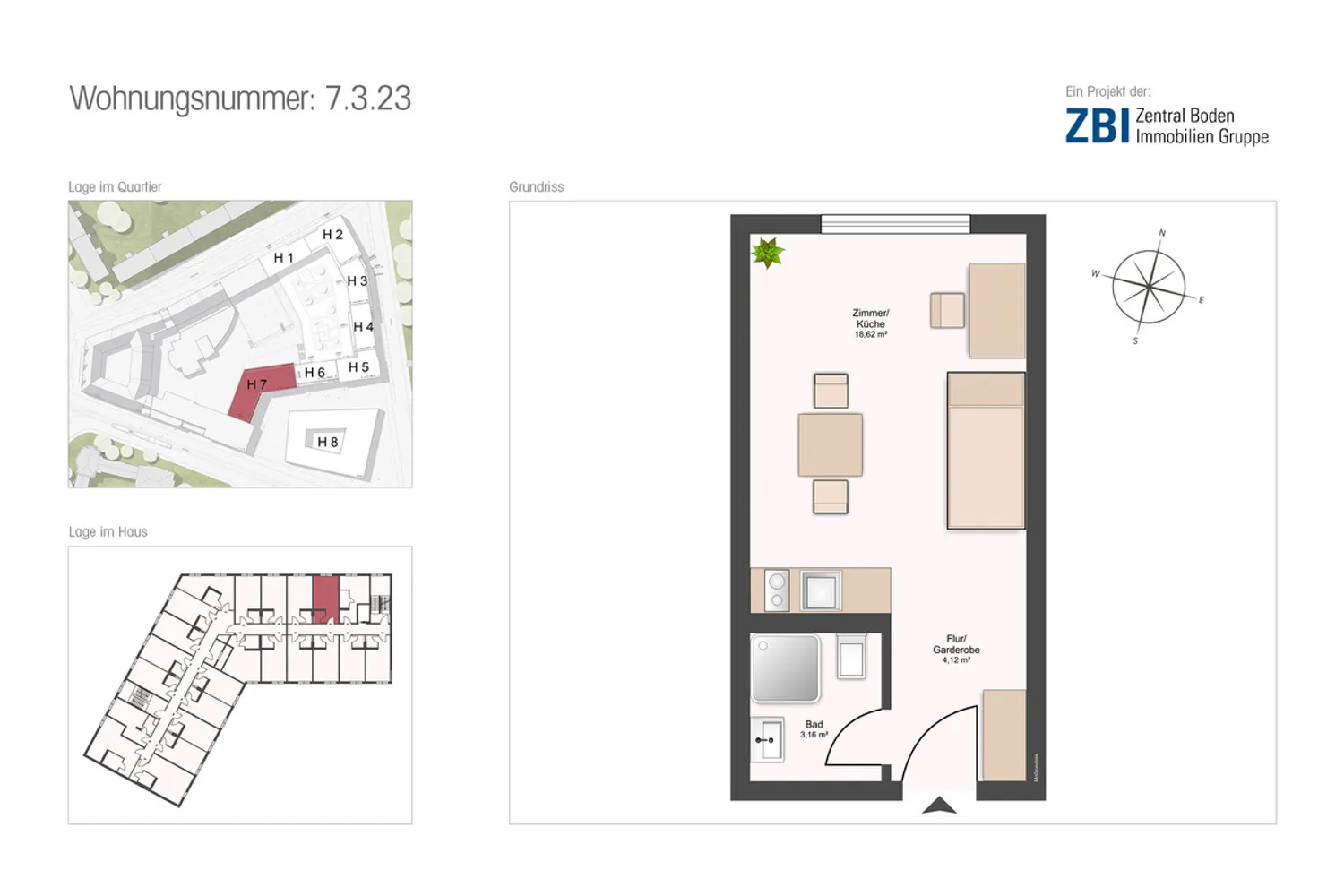 1 room apartment with 26 m² in Dresden – Photo 5
