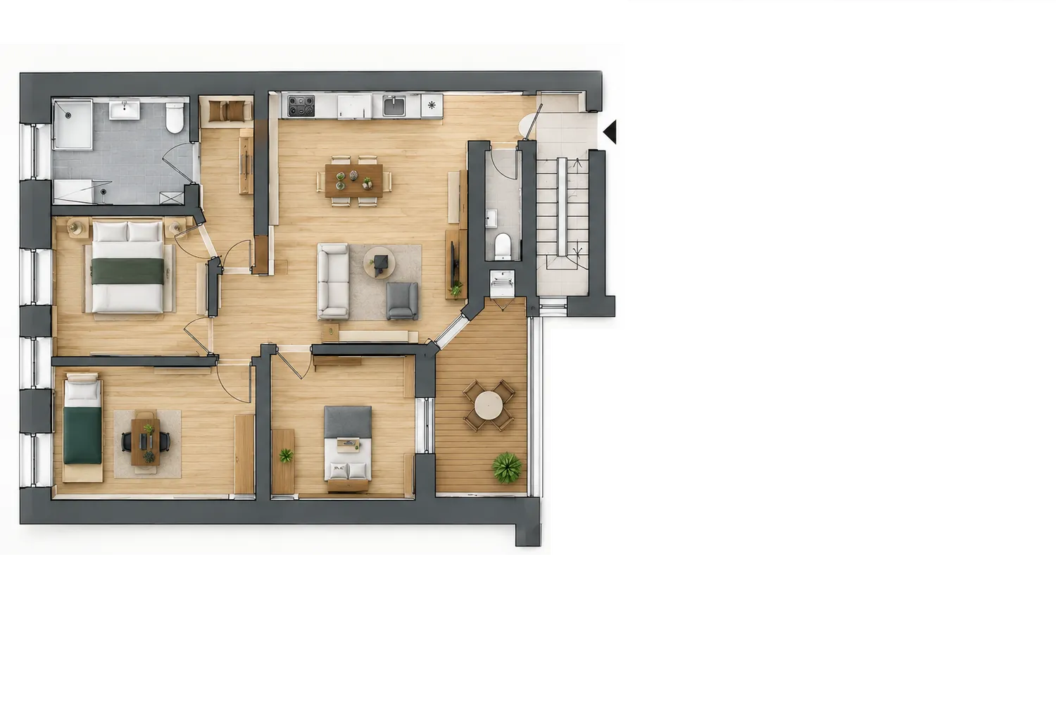 3 Zimmer Wohnung mit 98 m² in Köln – Bild 2