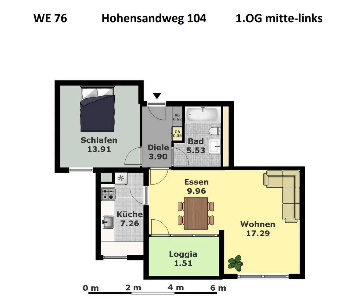 2 Zimmer Wohnung mit 62 m² in Düsseldorf – Bild 4