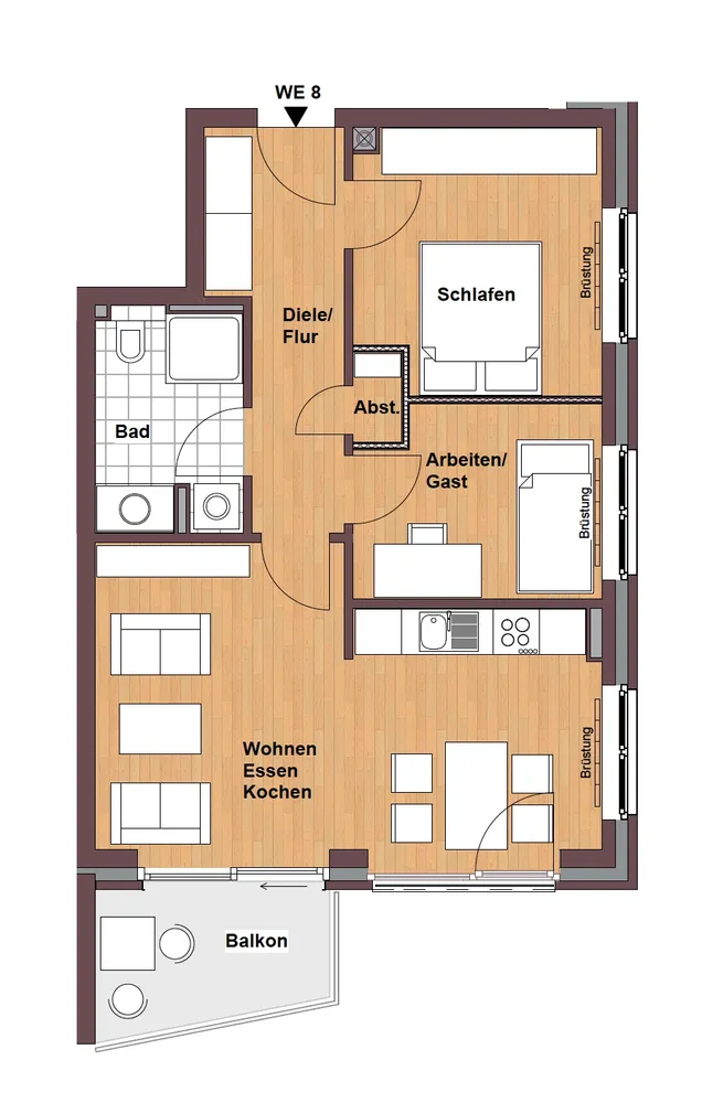 3 room apartment with 58 m² in Hamburg – Photo 4