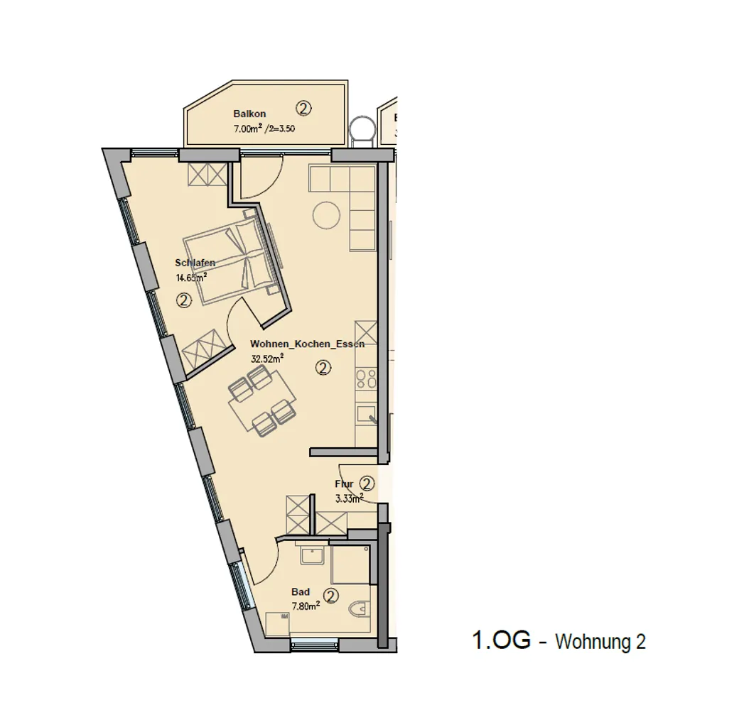 2 Zimmer Wohnung mit 63 m² in Augsburg – Bild 5