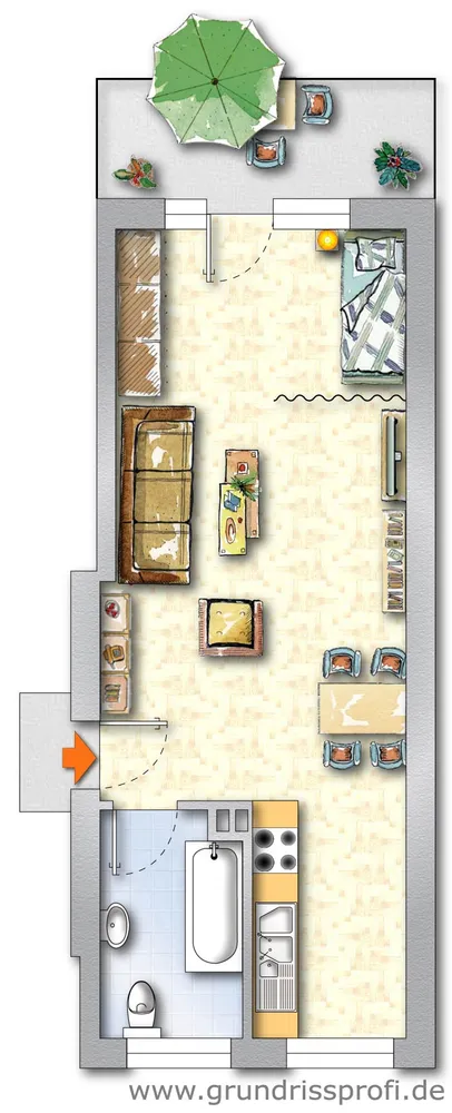 1 Zimmer Wohnung mit 43 m² in Krefeld – Bild 12