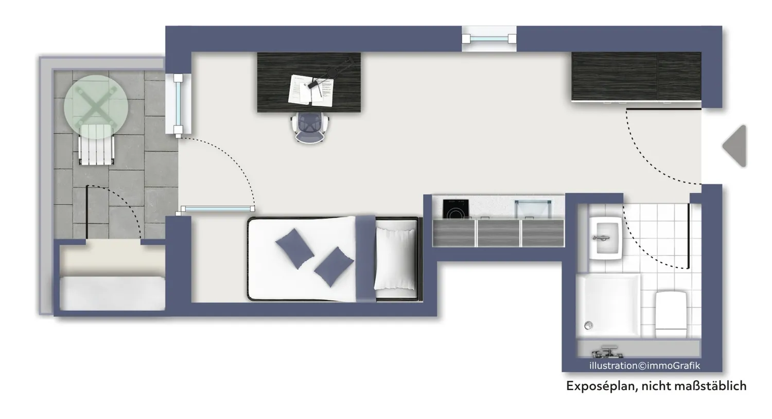 1 Zimmer Wohnung mit 21 m² in Saarbrücken – Bild 5