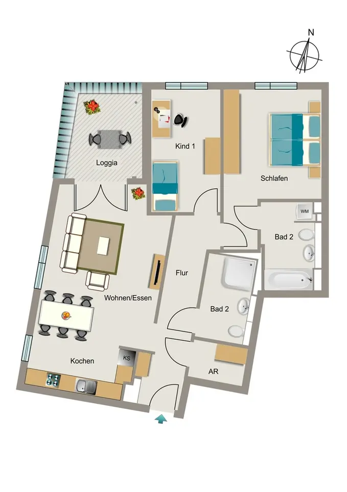 3 Zimmer Wohnung mit 88 m² in Bochum – Bild 5