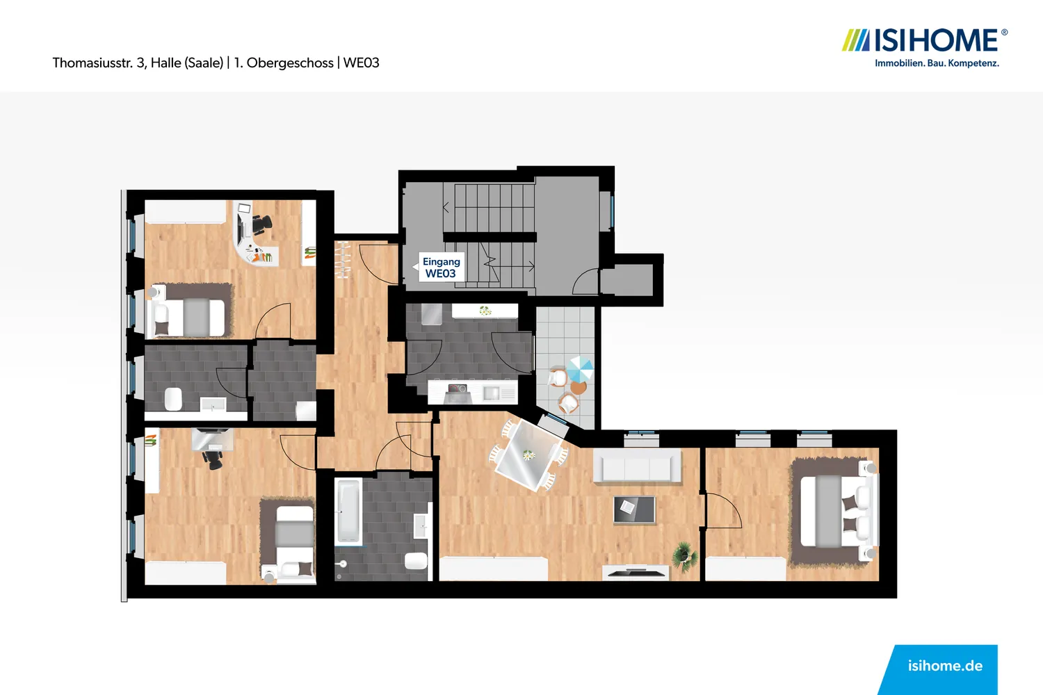 4 Zimmer Wohnung mit 100 m² in Halle (Saale) – Bild 1