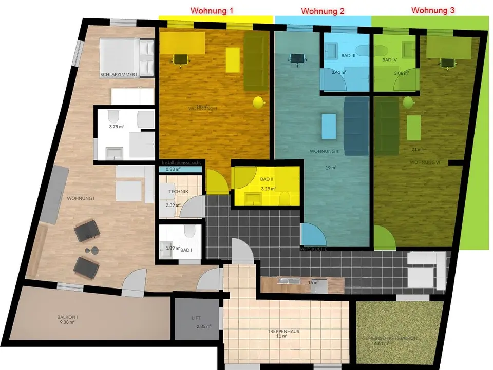 Studio mit 19 m² in Worms – Bild 5