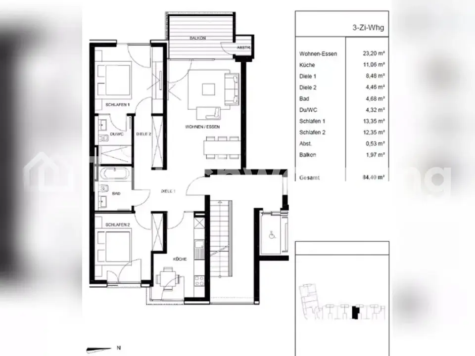 3 room apartment with 102 m² in Düsseldorf – Photo 4