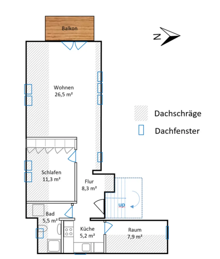 2 Zimmer Wohnung mit 55 m² in Bremen – Bild 3