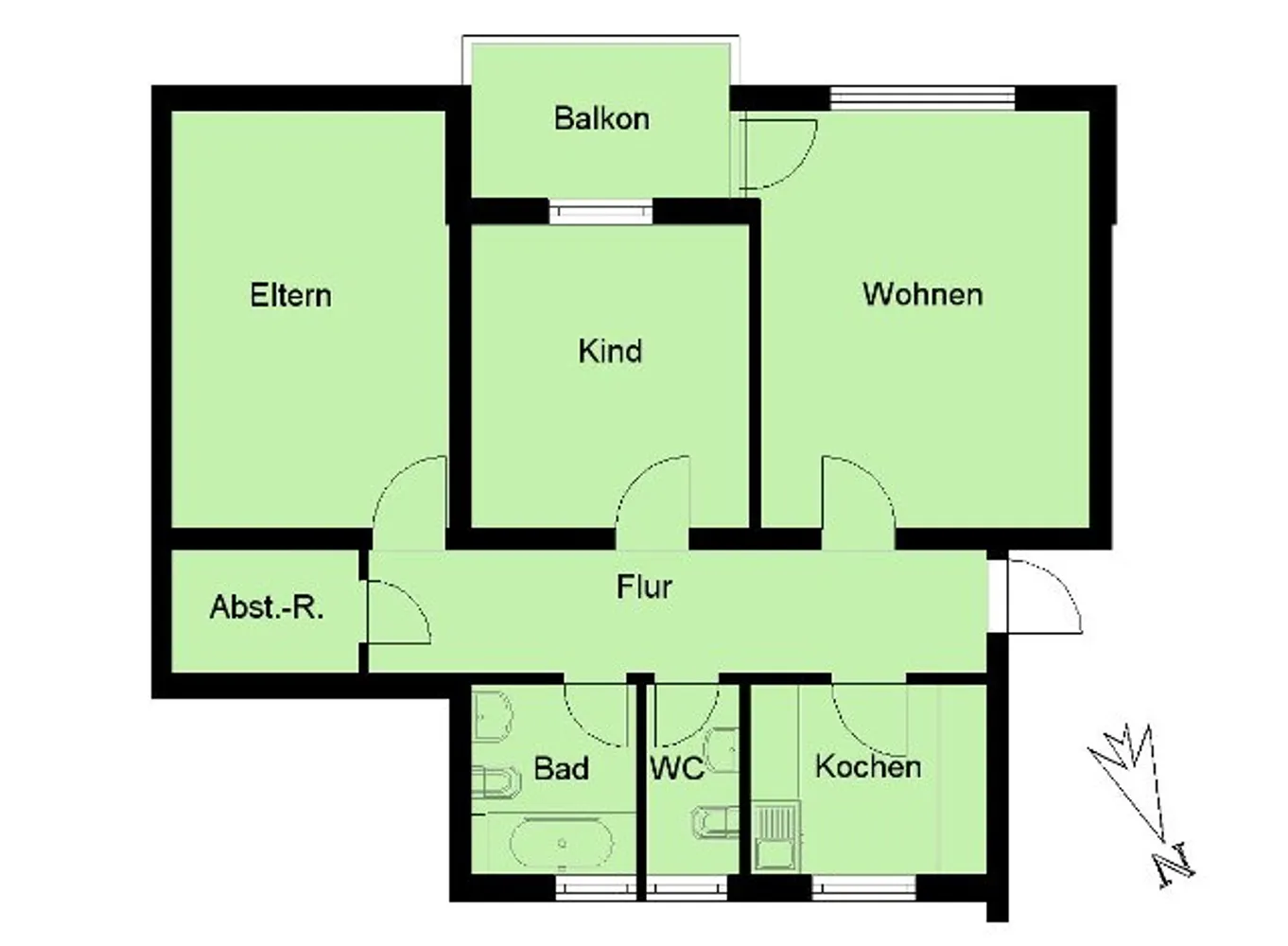 3 Zimmer Wohnung mit 79 m² in Hagen – Bild 2
