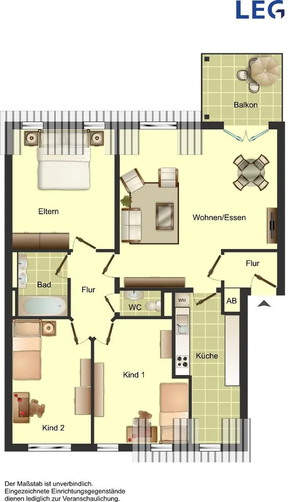 4 Zimmer Wohnung mit 78 m² in Aachen – Bild 2